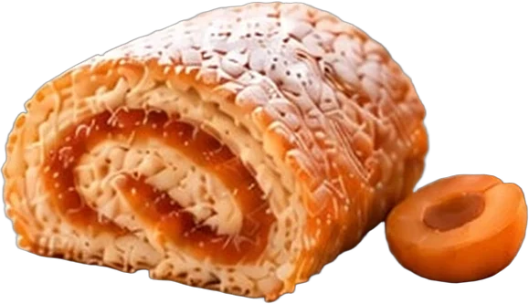 Roulade mit Marillenmarmelade
