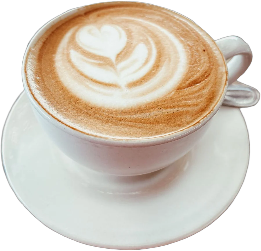 Cappuccino mit Herz-Latte-Art
